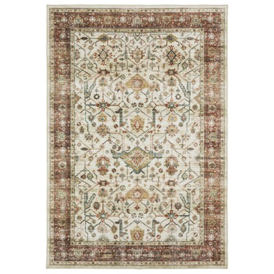 Oriental Weavers Sumter SUM05 Ivory/ Rust Red Indoor Area Rug - 7'6" x 10'