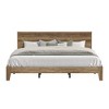 Galano Layton Knotty Oak Brown Wood Frame King Platform Bed With ...