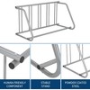 Floor Bike Rack, Grid Bicycle Floor Parking Stand, Sturdy Garage Bike Rack, Compact Storage Stand for Streets, Yards & Bike Events - 4 of 4