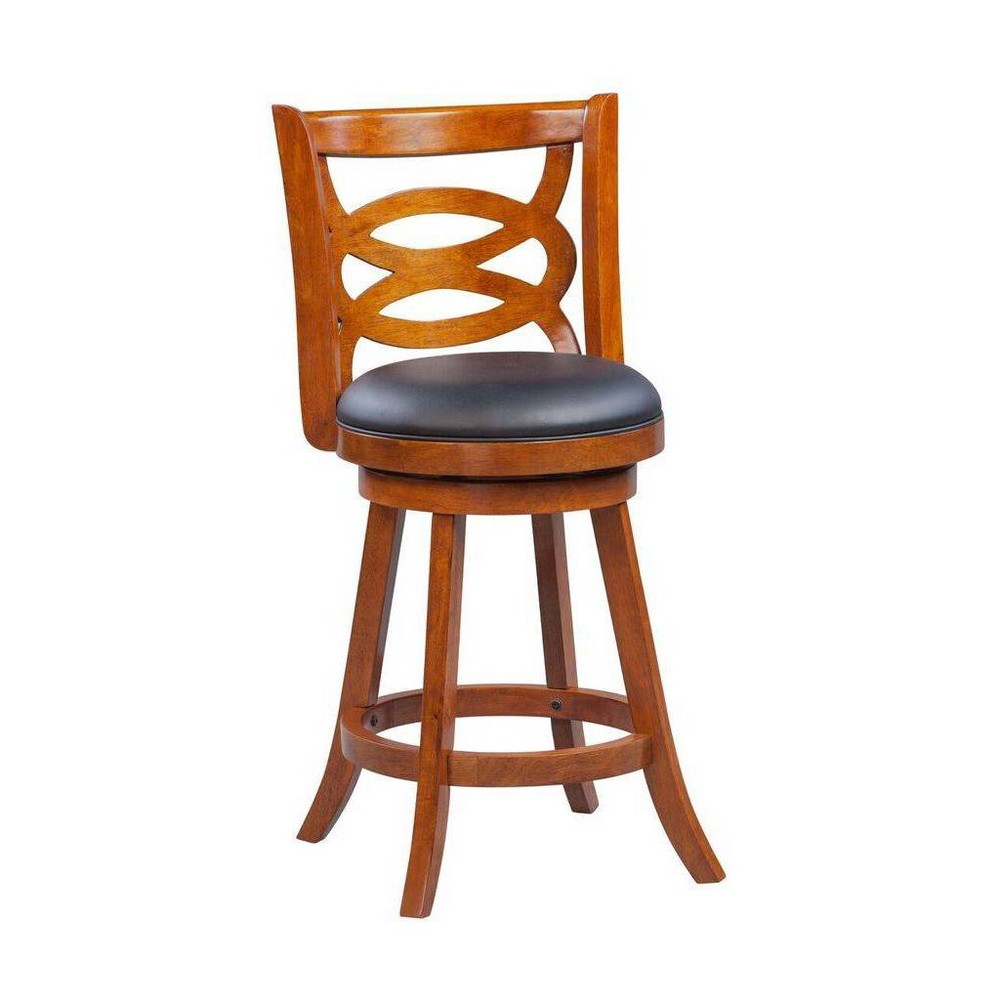 Photos - Chair 24" Seina Counter Height Barstool Walnut Brown - Boraam