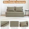 NicBex Modern Foldable Corduroy Loveseat Sofa with Removable Pillows, Minimalist 2-Seater Sofa for Living Room & Bedroom - 4 of 4