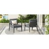 Okak Aluminum Patio Accent Chairs Upholstered Dining Chair for Outdoor Use,Set of 1/2,Modern Lounge Chair for Garden&Backyard - 4 of 4