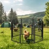 SEVOBAL Pet Doors, Gates and Pens 8-Panel Heavy Duty Metal Playpen with Adjustable Setup for Weather-Resistant Dog Fence, Black, 69.45"*69.45"*39.37" - 3 of 4