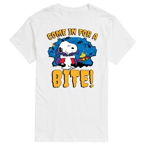 Men's - Peanuts - Snoopy Come In For A Bite Short Sleeve Graphic T-Shirt - 1 of 4