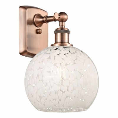 White Mouchette - 1 Light Wall Sconce In Modern Style-11 Inches Tall and 8 Inches Wide
