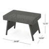 Faux Rattan Outdoor End Table, 24" Wide Wicker Accent Table for Patio or Garden Use, Patio End Table, Outdoor Side Table -Christopher Knight Home - 4 of 4