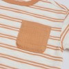 Baby Boys' Rust Striped Pocket T-Shirt & Shorts Set - Cloud Island™ Brown - 4 of 4