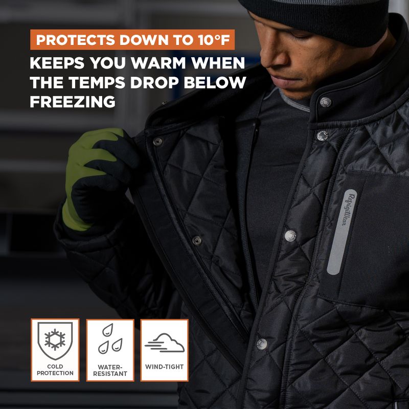 RefrigiWear Insulated Diamond Quilted Water Repellent Jacket, 5 of 8