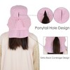 Anna-Kaci Womens Sun Hat Wide Brim Bucket Hats with Neck Flap and Ponytail Hole for Summer Beach Fishing Hiking - 4 of 4