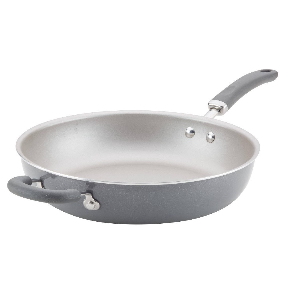 Rachael Ray Create Delicious 12.5 Aluminum Nonstick Deep Skillet Gray