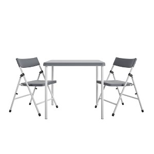 Cosco 3pc Kids' Activity Set with Folding Chairs Gray/White - 1 of 4