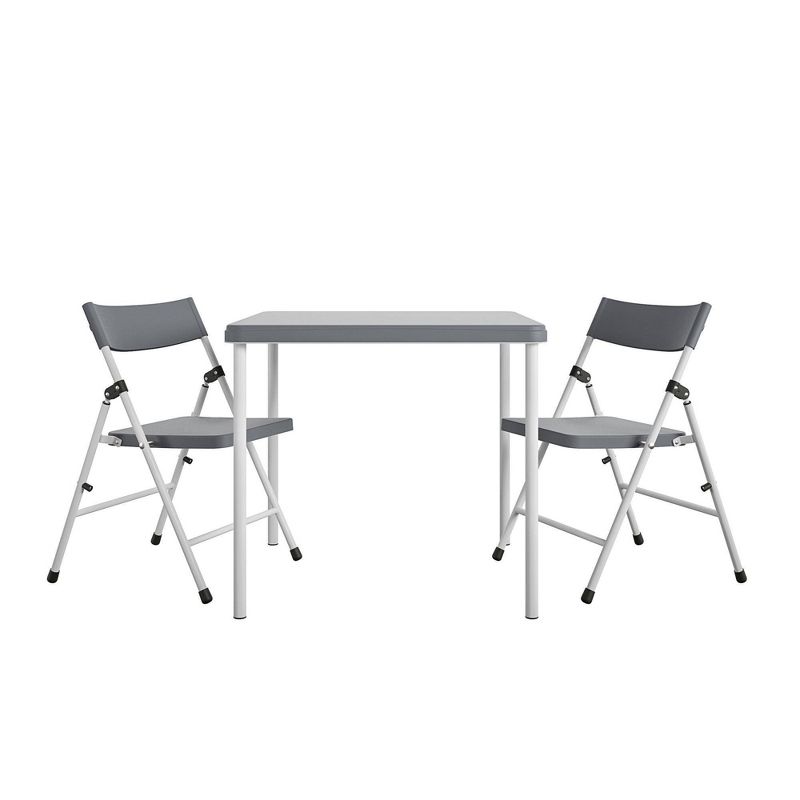 Cosco 3pc Kids&#39; Activity Set with Folding Chairs Gray/White, 1 of 13