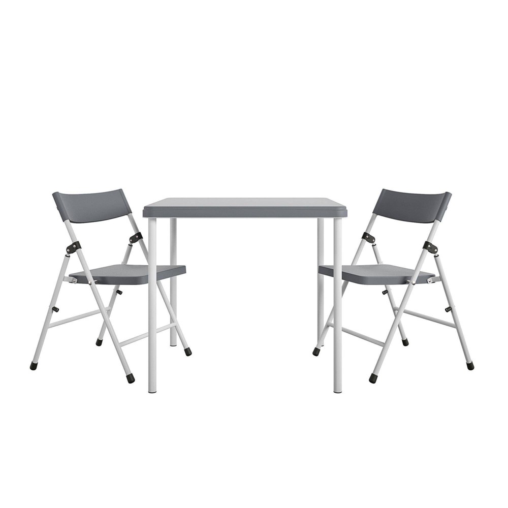 Cosco 3pc Kids' Activity Set with Folding Chairs Gray/White