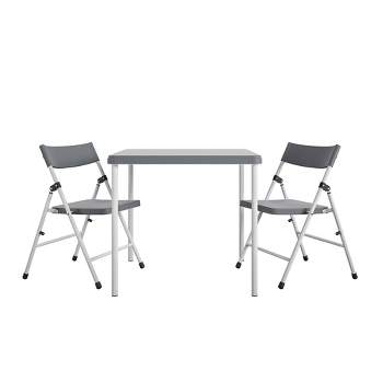 Cosco 3pc Kids' Activity Set with Folding Chairs Gray/White
