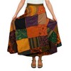 Agan Traders Women's Boho Patch Work Tie Up High Waisted Long Skirt Wrap Cover Up - 2 of 4