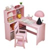 Kids Study Desk and Chair Set，Kids Writing Table, Students Activity Desk, Kids Table Set, Conner Reading Study Desk, for Boys and Girls Ages 3-8 - 4 of 4