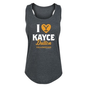 Women's - Yellowstone - I Love Kayce Graphic Racerback Tank - 1 of 4