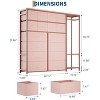 Coolmee 16 Drawers Dresser with Clothes Rack, Tall Fabric Dresser for Bedroom, Freestanding Fabric Storage Tower Drawers Closet Organizer - 3 of 4