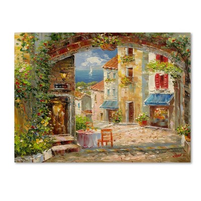 Capri Isle Impressionist Landscape Canvas Painting