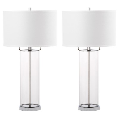 (Set of 2) 31" Velma Table Lamp Clear (Includes CFL Light Bulb) - Safavieh