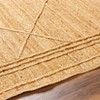 Hauteloom Zeno Jute Living Room, Bedroom Area Rug - Contemporary - Straw, White Tonal, Dark Brown - 2' x 3' - 4 of 4