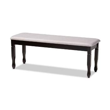 Corey Fabric Upholstered and Wood Dining Bench - Baxton Studio