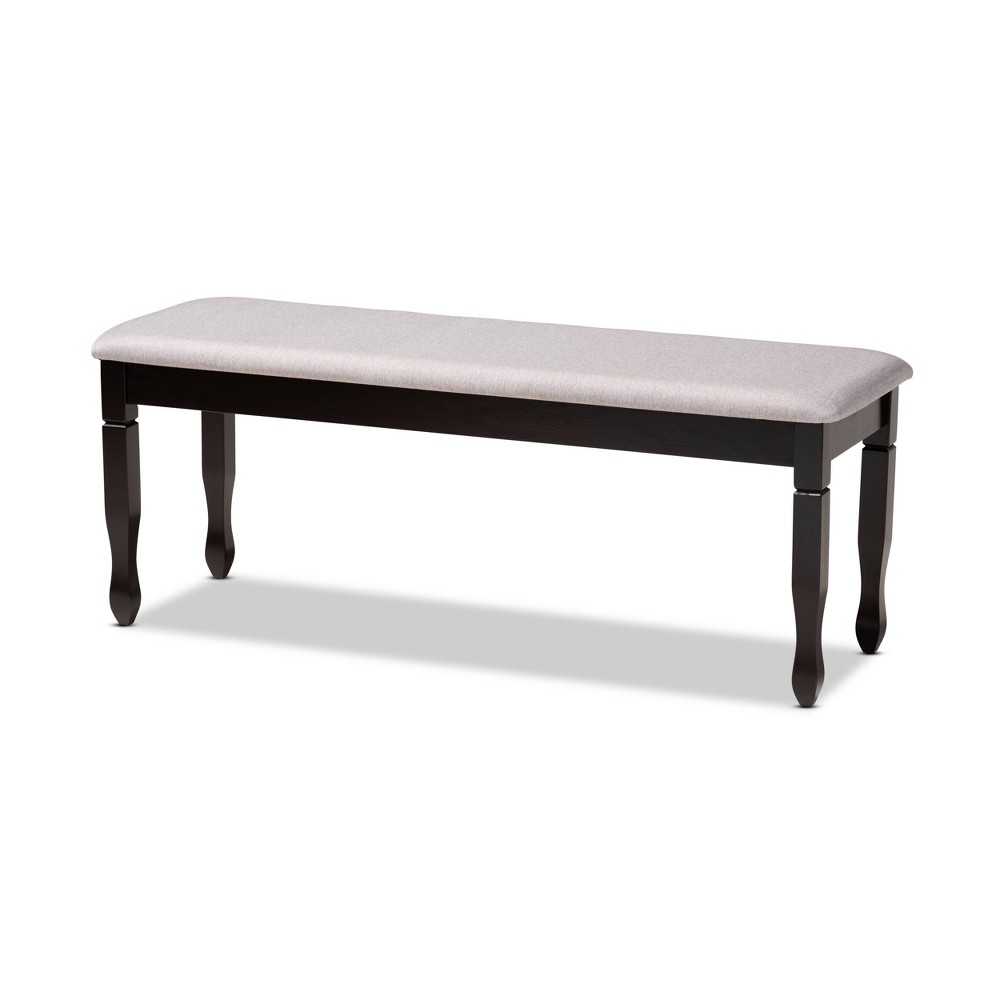 Photos - Other Furniture Corey Fabric Upholstered & Wood Dining Bench: Comfortable Seating, Gray/Da