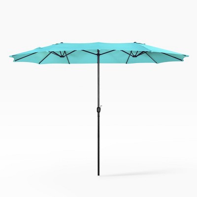 WestinTrends 15 x 9 Ft Double Sided Outdoor Twin Patio Market Table Umbrella