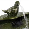 Sunnydaze Outdoor Solar Powered Glazed Ceramic Dove Water Fountain with Submersible Pump and Filter - 7" - Green - image 4 of 4