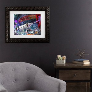 Trademark Fine Art Mich Catanzaro Saturn Five Kennedy Space Center Matted Framed Art - 1 of 4