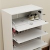 ZHUTA Shoe Cabinet flip, with Small Mirror Edge Gap, Mirror Shoe Cabinet storage, 3 Flip Drawers, for Entryway Bathroom Bedroom - 4 of 4