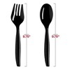 Smarty Had A Party Black Plastic Serving Flatware Set - 150 Pairs - 2 of 4