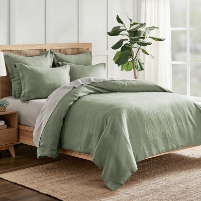 Desert Sage Twin/Twin XL Washed Linen Duvet Cover