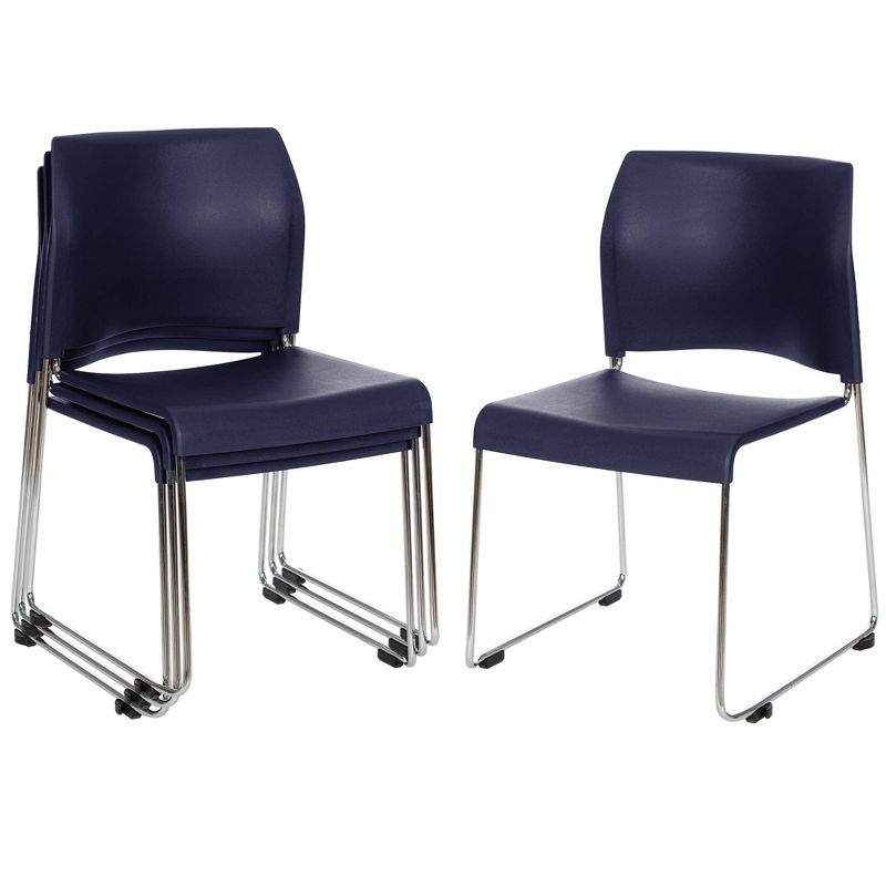 Hampden Furnishings 4pk Jody Collection Plastic Stack Chair Blue, 1 of 6