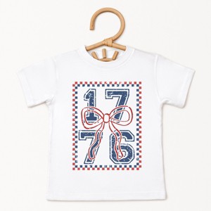 The Juniper Shop 1776 Checkered Coquette Toddler Short Sleeve Tee - 1 of 4