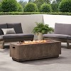 GDFStudio Jasmine Outdoor 50,000 BTU Rectangular Iron Fire Pit Table - 2 of 4