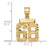 Black Bow Jewelry 14k Yellow Gold, Varsity Collection, Small D/C Pendant Number 68 - 2 of 3