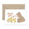 Paper Frenzy Spring Bear and Ducks Thank You Note Card Collection 25 pack with Kraft Envelopes - 4 of 4