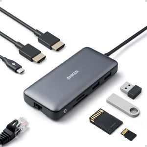 Anker Laptop Docking Station Dual Monitor, 8-in-1 USB C Hub, 4K
