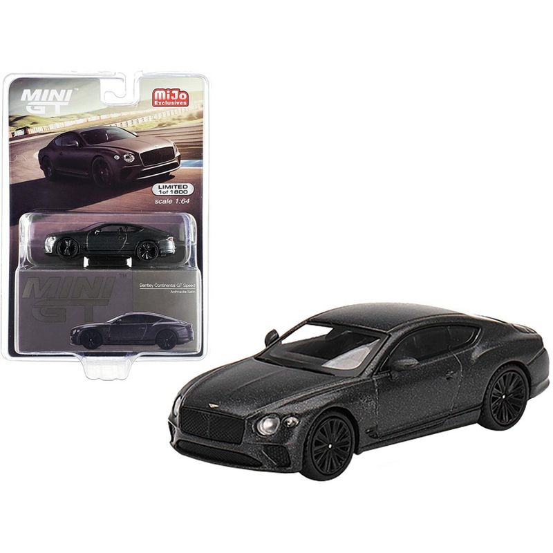 Bentley Continental GT Speed Anthracite Satin Gray Metallic Ltd Ed to 1800 pcs 1/64 Diecast Model Car by True Scale Miniatures, 1 of 4