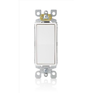 Leviton Decora 15 amps Single Pole Rocker Switch White - Case of 1 - 1 each - 1 of 1