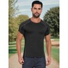 INSPIRE CHIC Men's Workout Stretch Crew Neck Short Sleeve Sport Running T-Shirts - 4 of 4