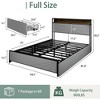 LOVMOR Full Queen King Size Platform Bed Frame with LED Lights, Charging Station, No Box Spring Needed, Easy Assemble - 3 of 4