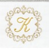 Linum Home Textiles 100% Turkish Cotton MONICA Gold Thread 2PC Embellished Hand Towel Set - 3 of 3