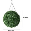 16" Artificial Topiary Ball, Pre-Lit Plant , Battery Operated Faux Greenery for Wedding, Patio, Backyard (2-Pack) - 2 of 4