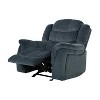 Manual Reclining Chair, Comfy Plush Recliner Chair with Foldable Footrest, Rocking Recliner Chair for Living Room, Bedroom, Home Office, Small Space - 4 of 4