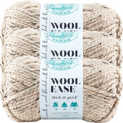 3 Pack) Lion Brand Wool-ease Thick & Quick Yarn - Obsidian : Target