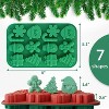 JDICTION Christmas Silicone Molds 2PCS 3D Snowflake Snowman Tree Santa Candy Molds for Chocolate Soap Candle Making - 4 of 4