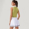 Anna-Kaci Active Women's Two-Piece Tennis Set with Sleeveless Polo Crop Top and Pleated High Waist Skirt - 4 of 4