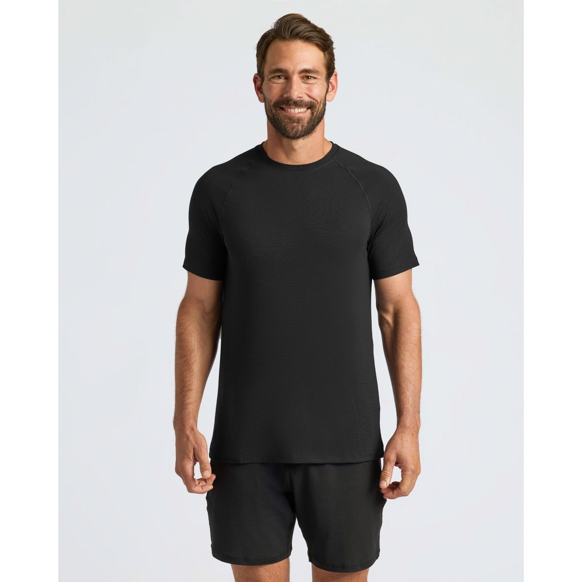 Men's Black Active Mesh Crew - True Classic
